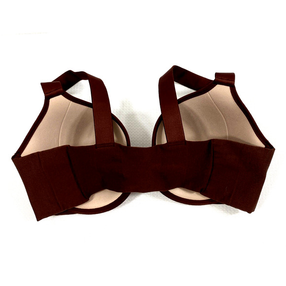 Spanx Bra Womens 38C Brown Illusion Lace Full Coverage Underwire Front Hook - Picture 4 of 8